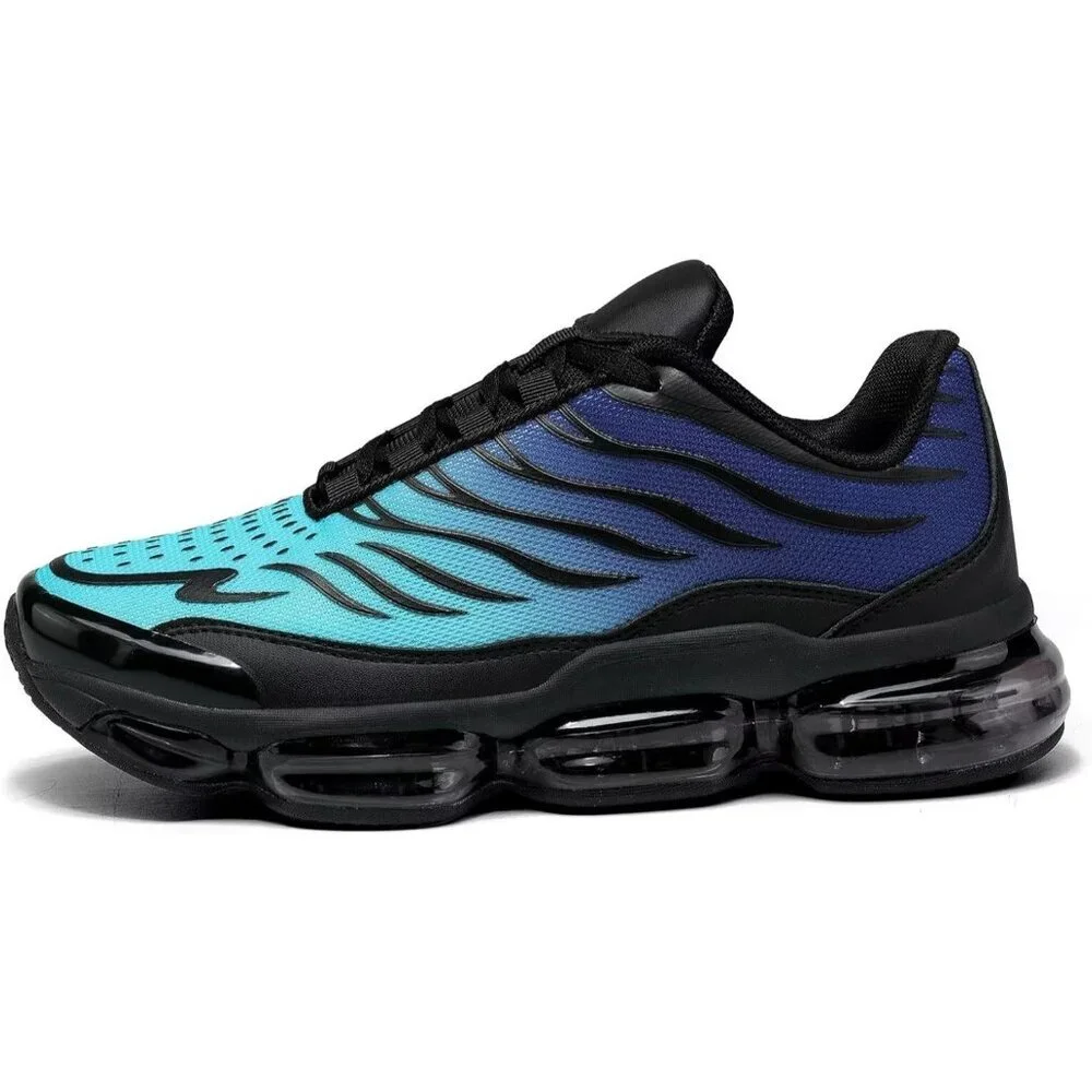 Men's Cyan Running Shoes Non Slip Workout Casual Sport Fitness Cross Trainers